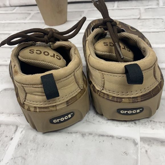 Crocs All Terrain Axle Leather Boat Shoes - Picture 4 of 9